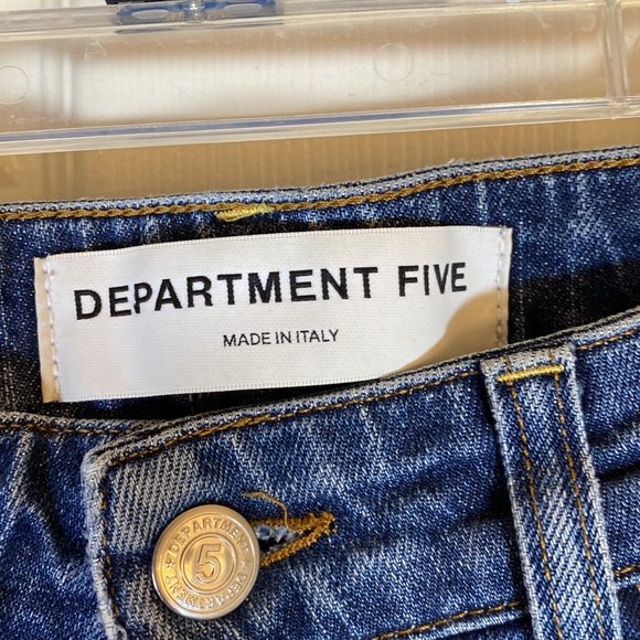 Department Five Women’s Cuffed Hem Frayed Straight Leg Medium Wash Size 26 - Picture 2 of 9